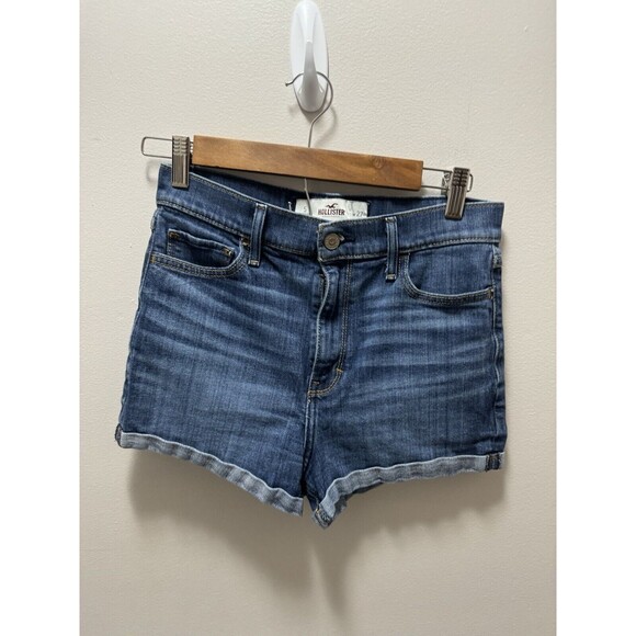 Hollister‎ Jean Rolled Hem Cuffed Shorts Size 5 - Picture 1 of 4